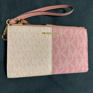 Michael Kors pink leather wallet